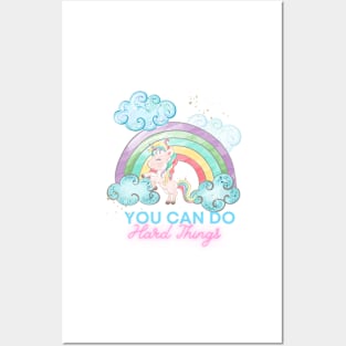 You can do hard things Unicorn Posters and Art